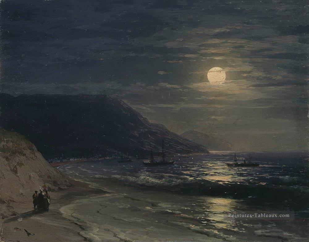 Ivan Aivazovsky yalta les montagnes la nuit Paysage marin Peintures à l'huile
